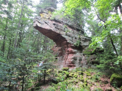 Die Felsenlandschaft in Thannkirch  Elsass