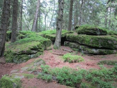 Die Felsenlandschaft in Thannkirch  Elsass