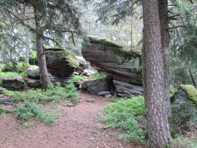 Die Felsenlandschaft in Thannkirch  Elsass