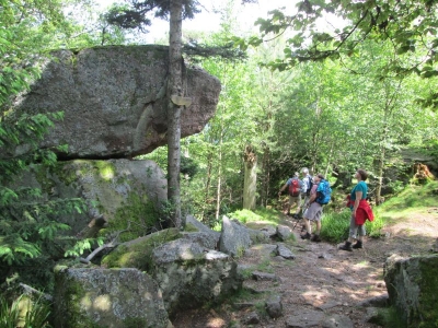 Die Felsenlandschaft in Thannkirch  Elsass